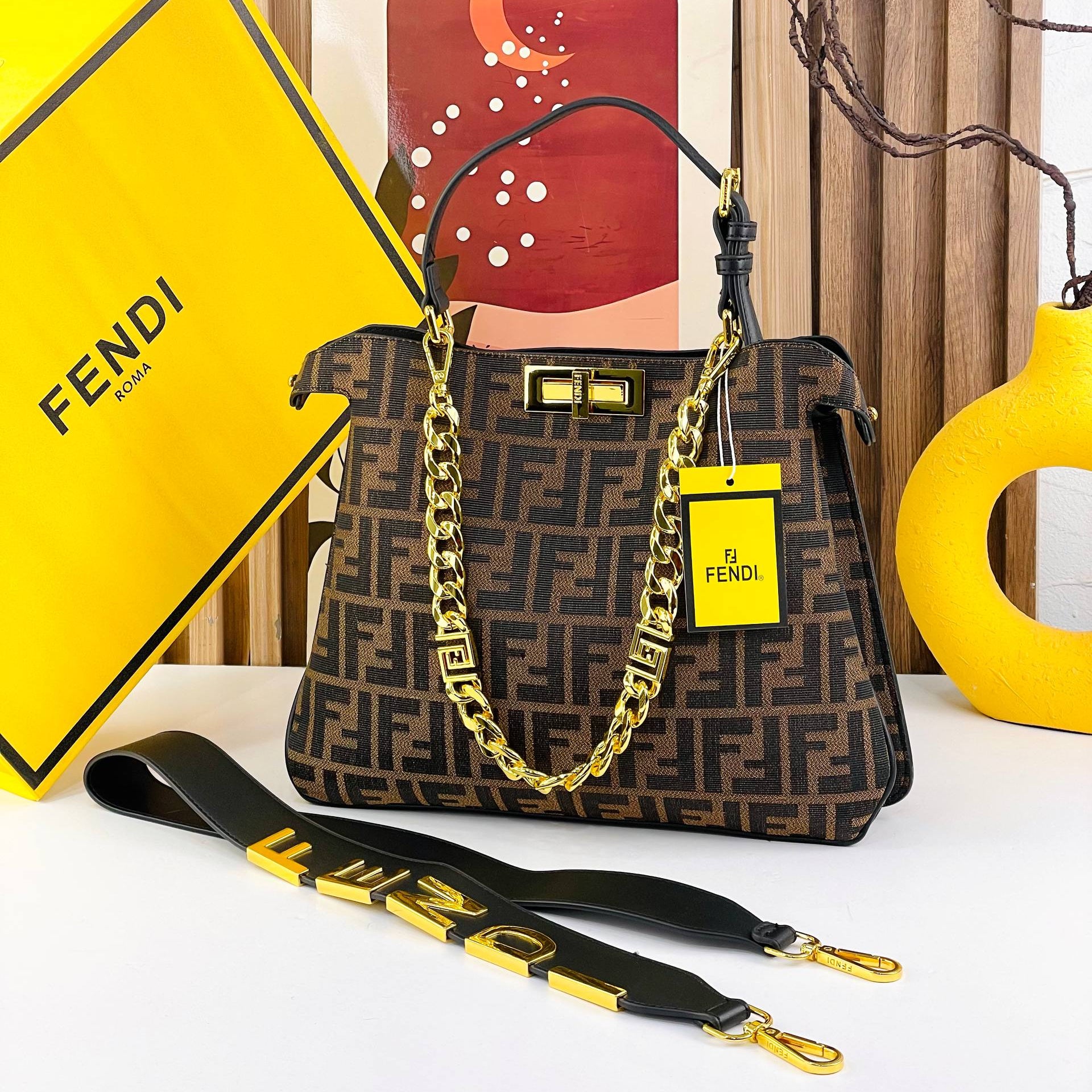 Fendi Burgundy Bag 👜 Chic Carryall 🍷