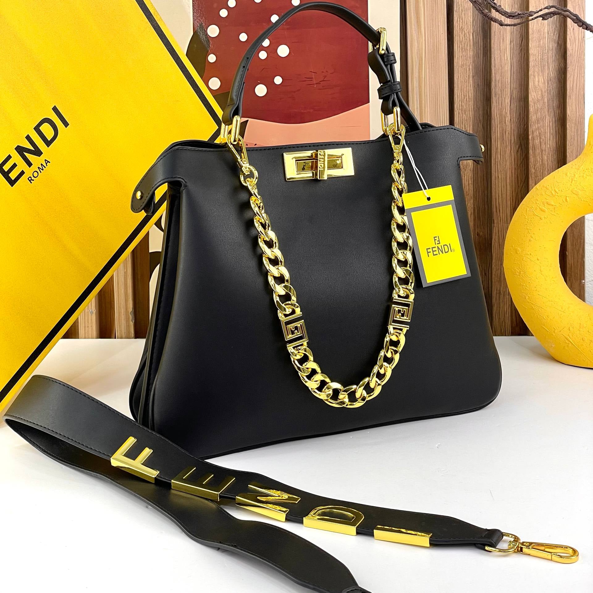 Fendi Burgundy Bag 👜 Chic Carryall 🍷