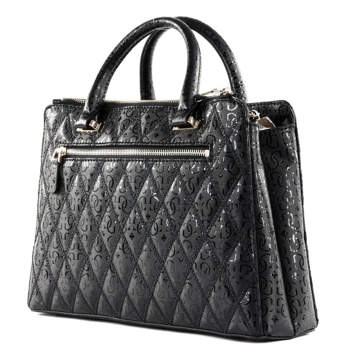 GUESS Chic Tri-Color Satchel 👜🤍🖤