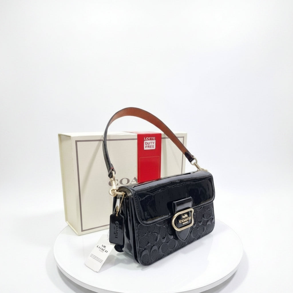 Coach Black & Yellow Original Bag 👜✨ Golden Box Included