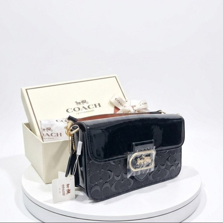 Coach Black & Yellow Original Bag 👜✨ Golden Box Included