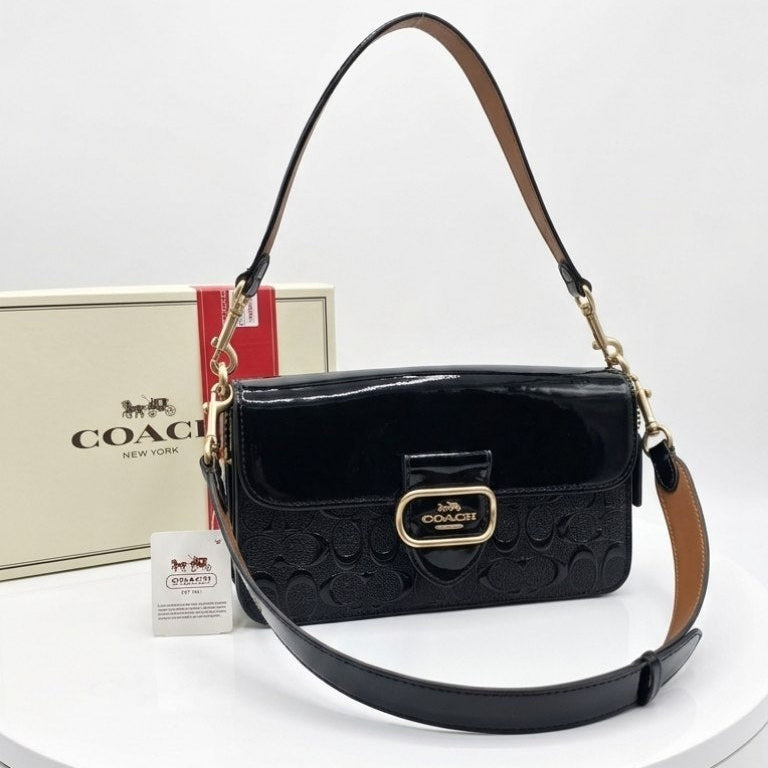 Coach Black & Yellow Original Bag 👜✨ Golden Box Included