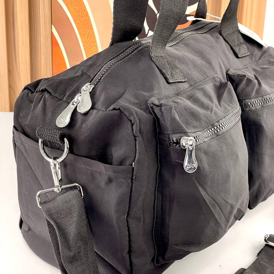 Alo Yoga White Duffle Bag ☁️ Sporty Chic Gym Bag
