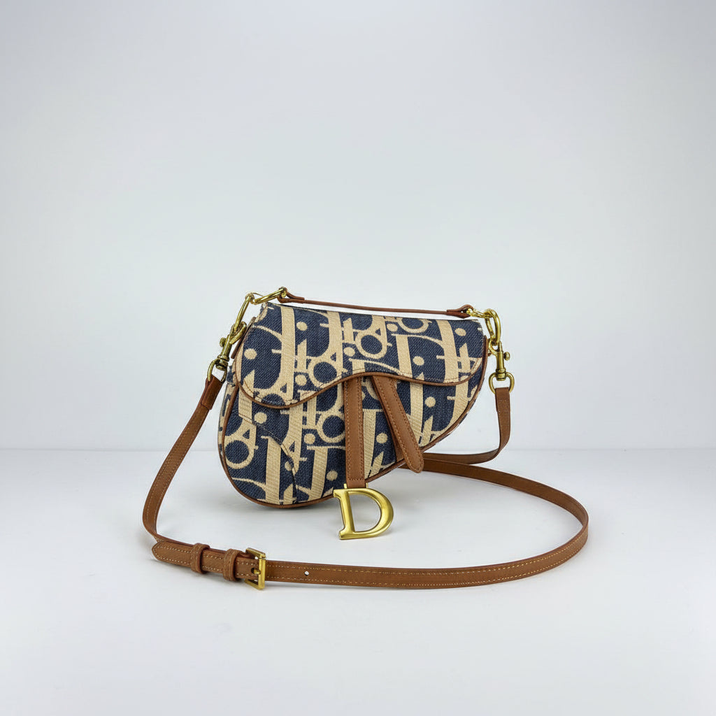 Dior Monogram Saddle Bag in Canvas and Leather 👜✨