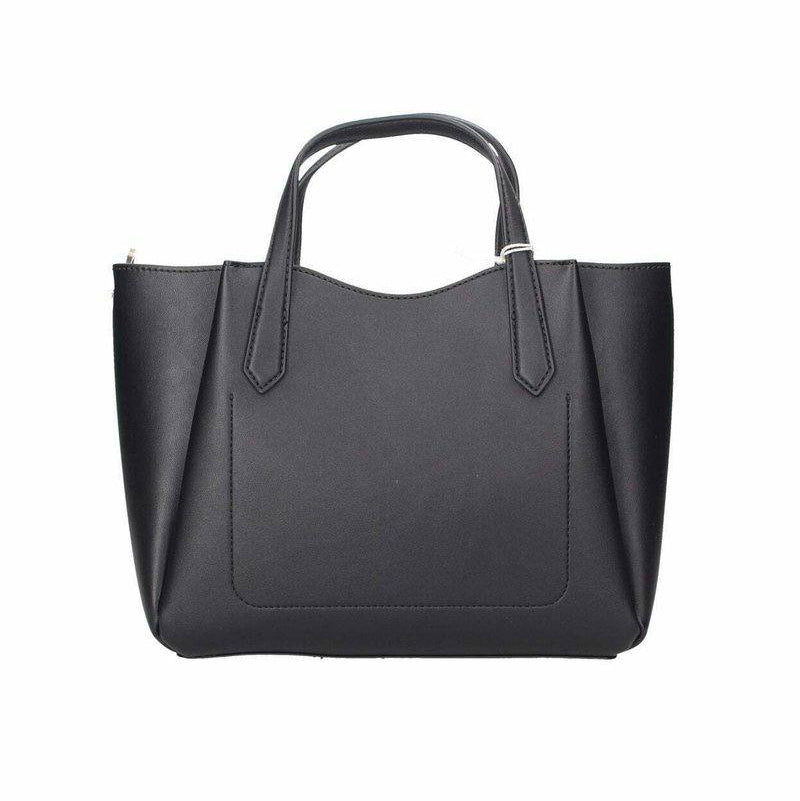 Guess Black Signature Logo Handbag with Luggage Tag Charm 👜✨