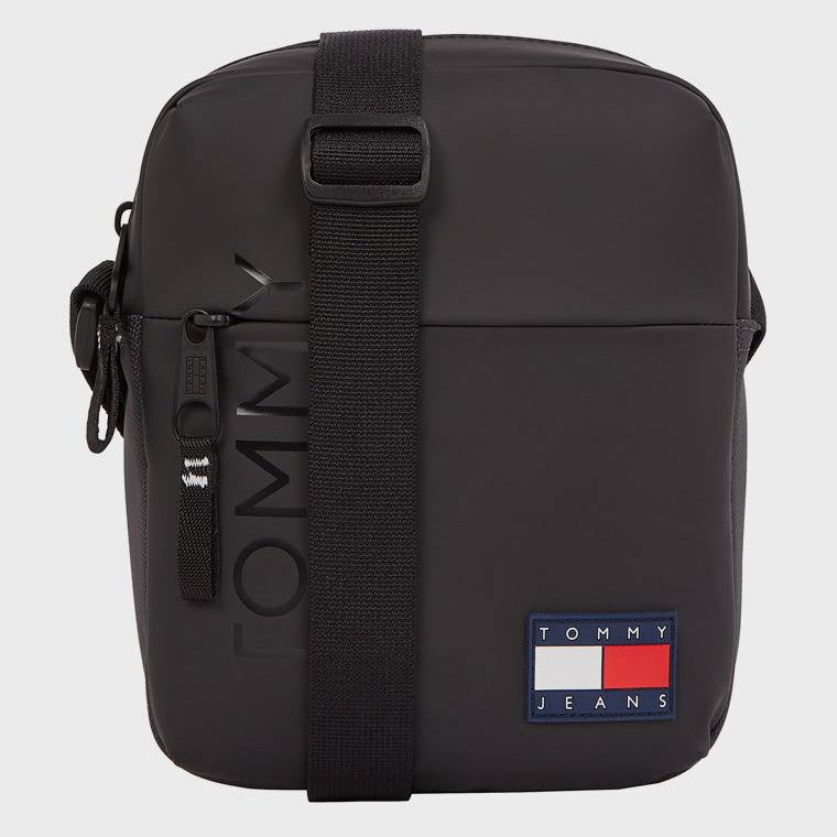 Tommy Jeans Essential Black Reporter Bag with Iconic Logo Patch 💼