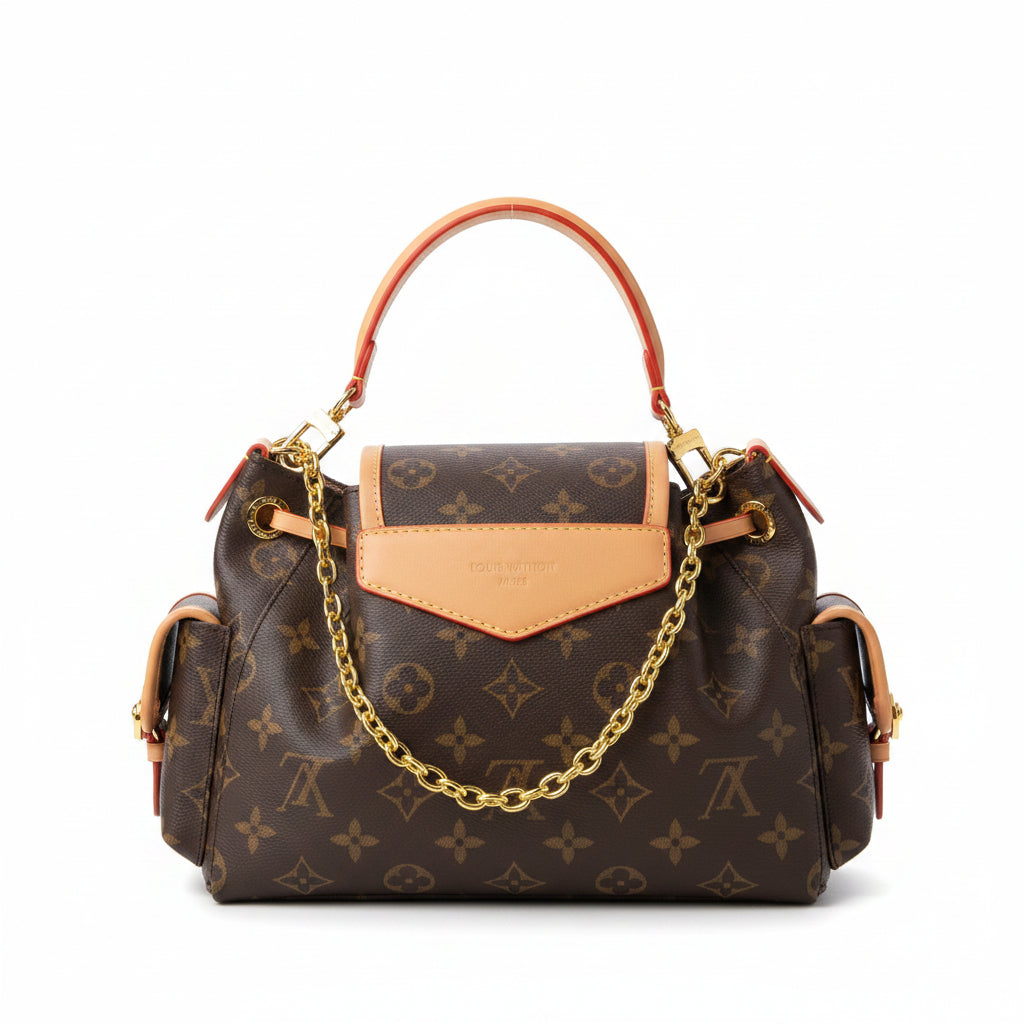 Louis Vuitton Monogram Handbag with Gold-Tone Chain Details 👜✨