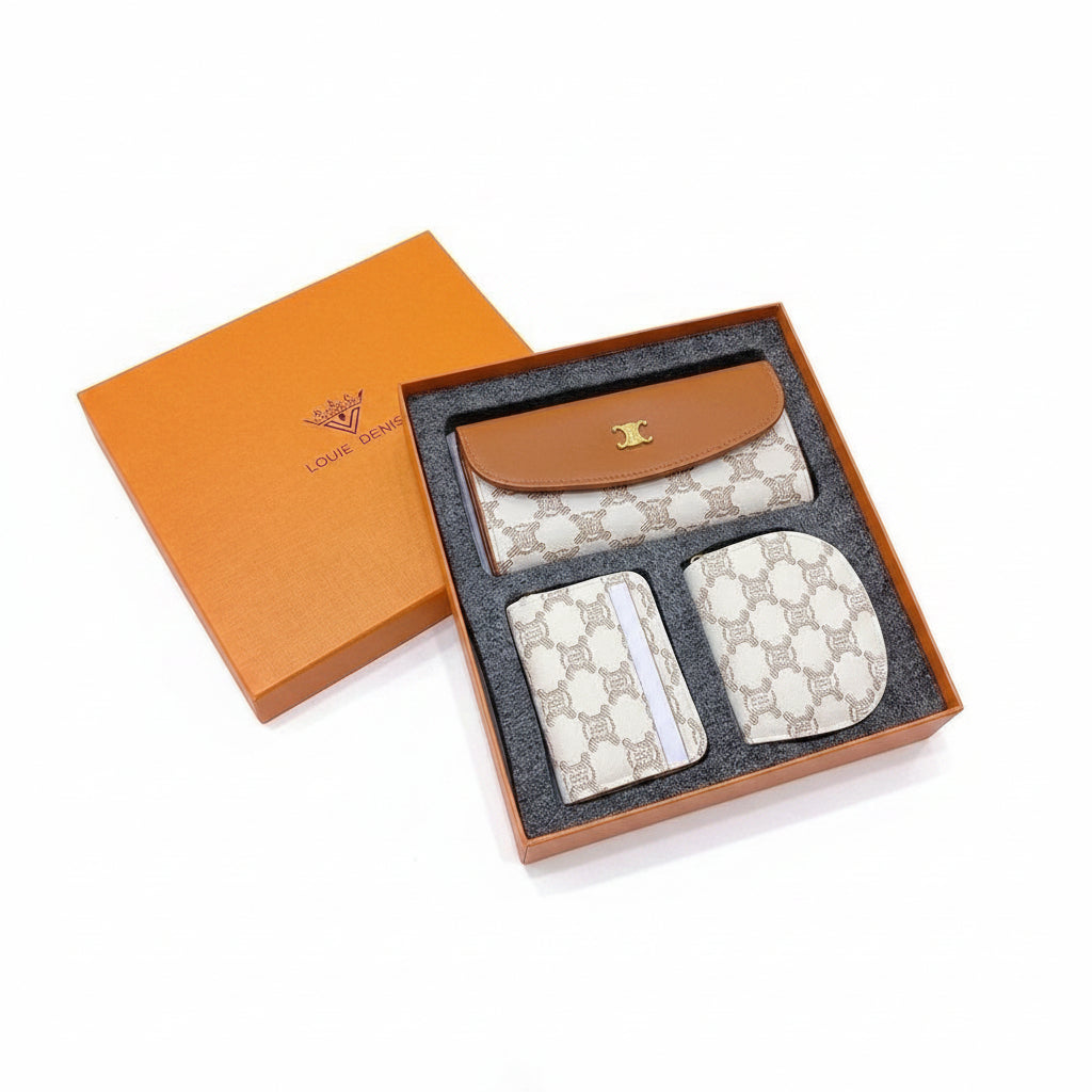 Louie Denis Monogram Wallet and Accessories Gift Set 👜✨