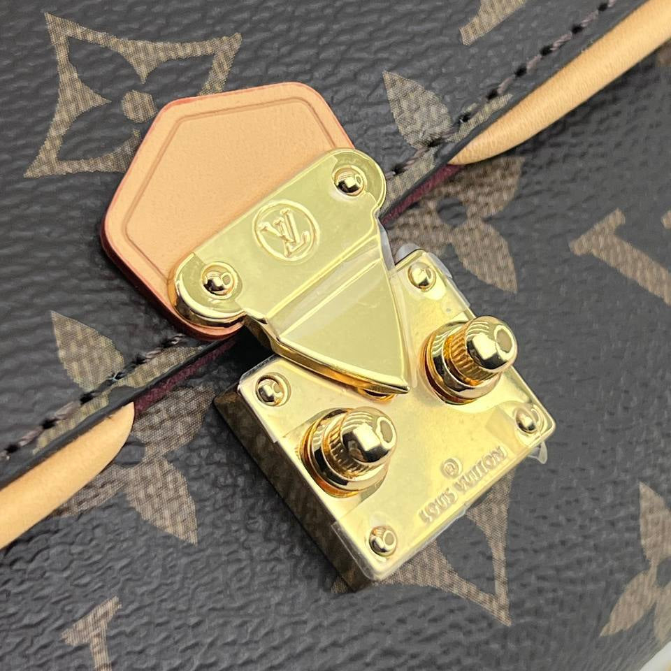 Louis Vuitton Monogram Canvas Shoulder Bag with Gold Chain Strap