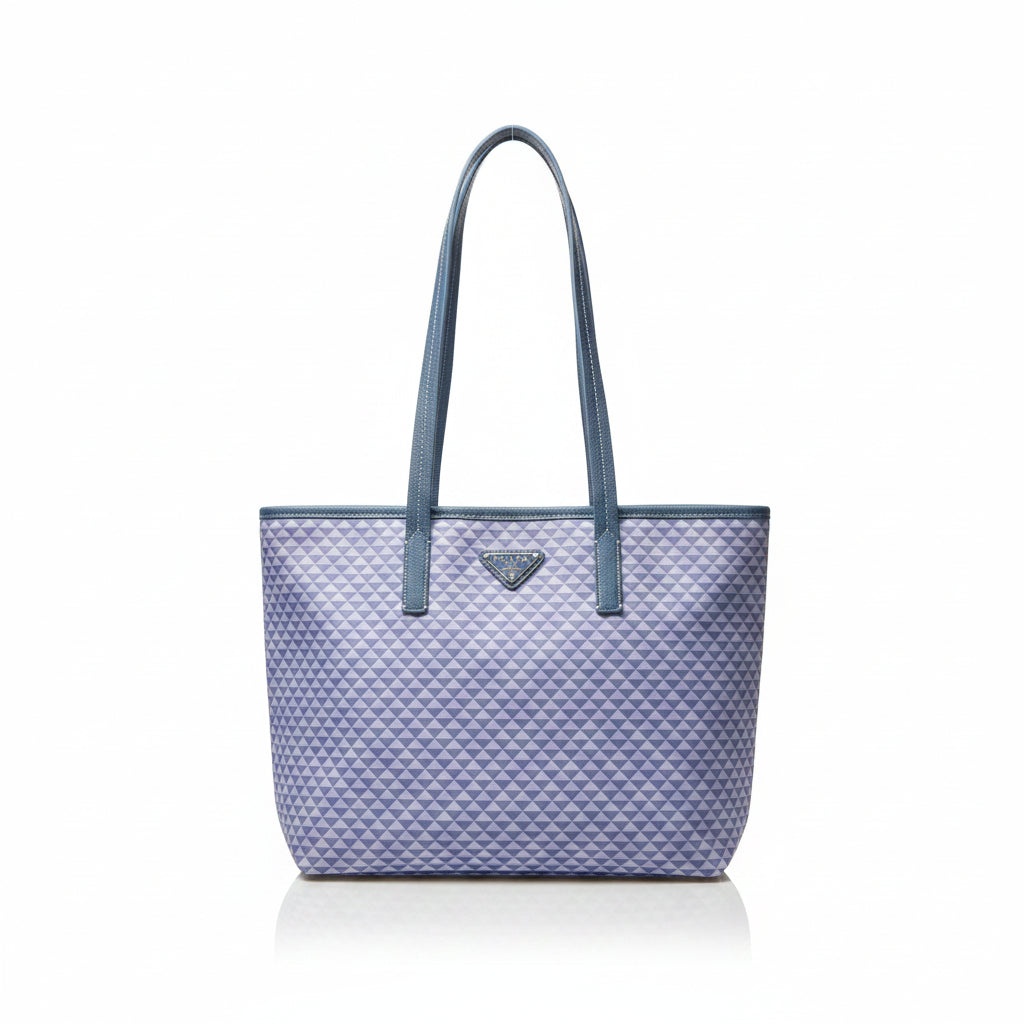Prada Geometric Triangle Pattern Tote Bag