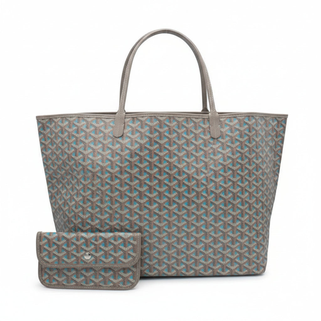 Go Yard Geometric Print Double Face Tote Bag with Pouch