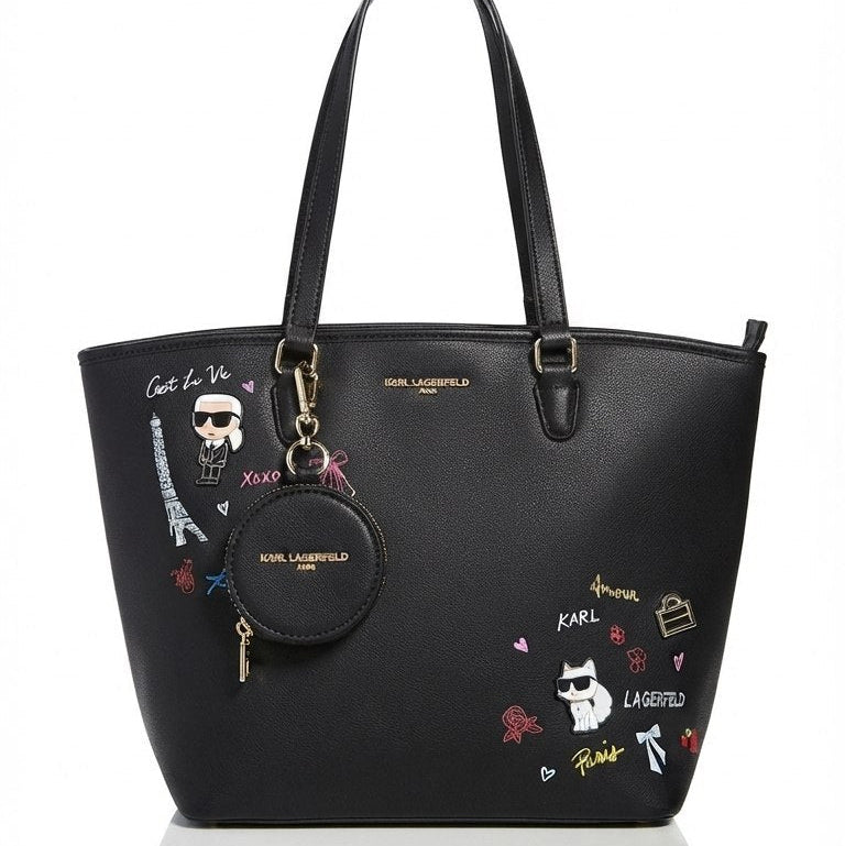 Karl Lagerfeld Graphic Print Tote with Matching Coin Purse