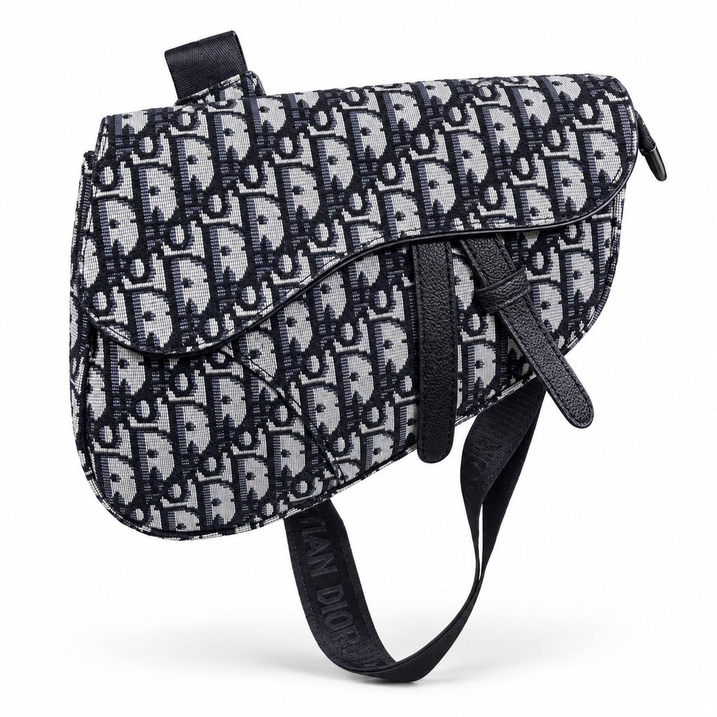 Monogram Canvas Saddle Bag in Navy