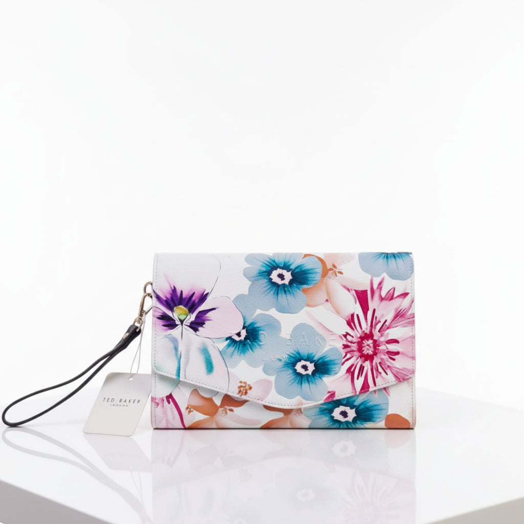 Ted Baker Floral Print Envelope Clutch Bag