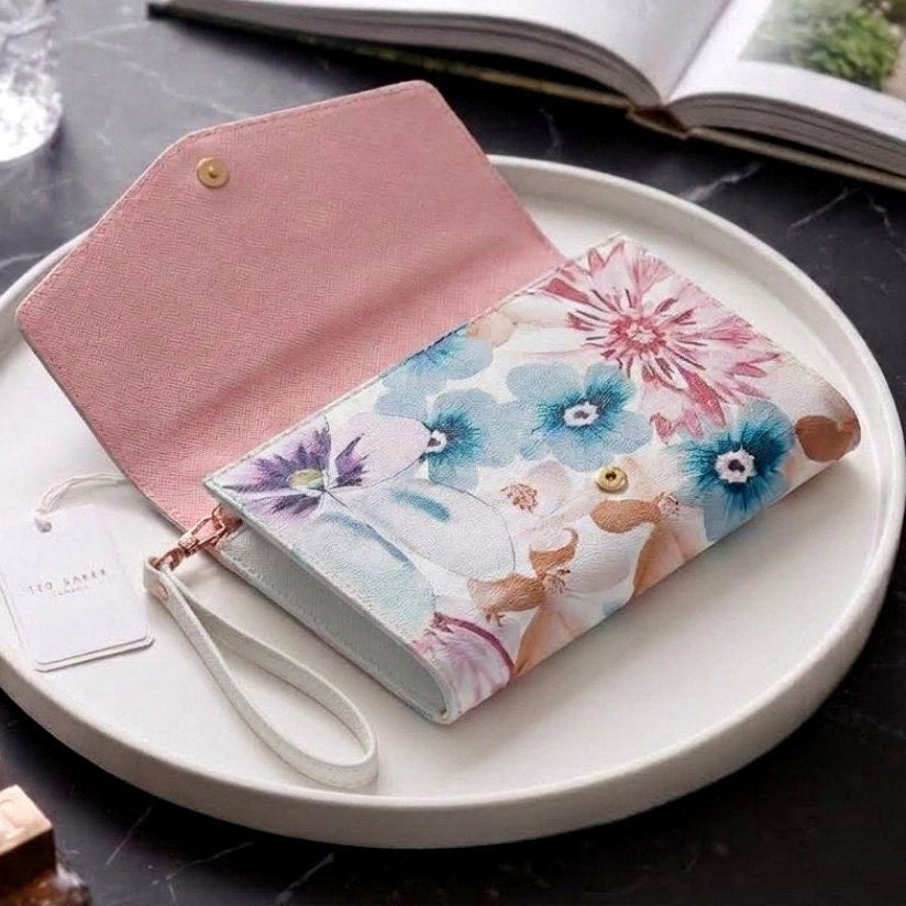 Ted Baker Floral Print Envelope Clutch Bag