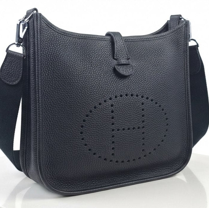 Hermes Perforated H Messenger Bag with Wide Shoulder Strap
