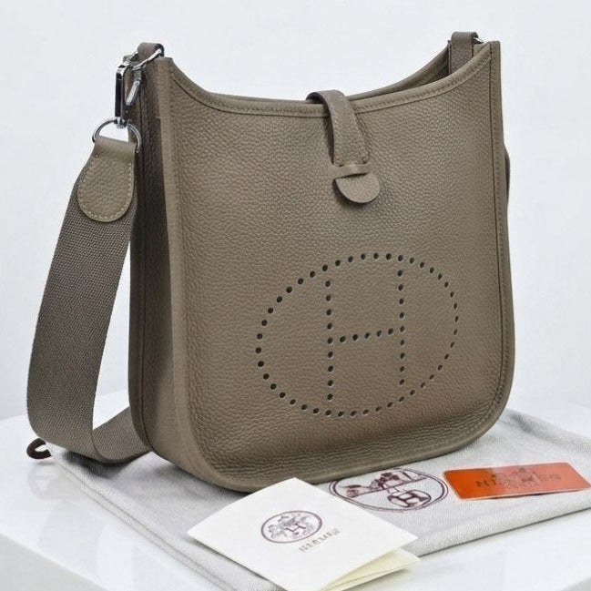 Hermes Perforated H Messenger Bag with Wide Shoulder Strap