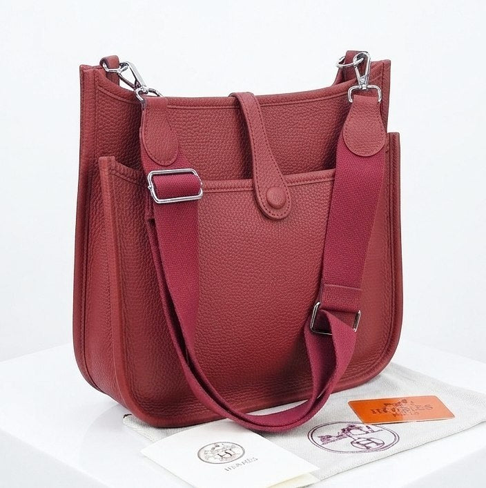 Hermes Perforated H Messenger Bag with Wide Shoulder Strap