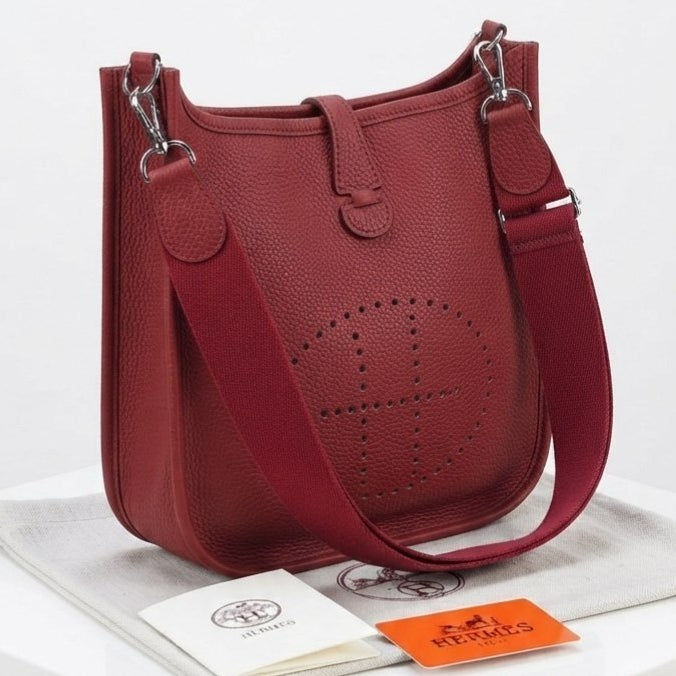 Hermes Perforated H Messenger Bag with Wide Shoulder Strap