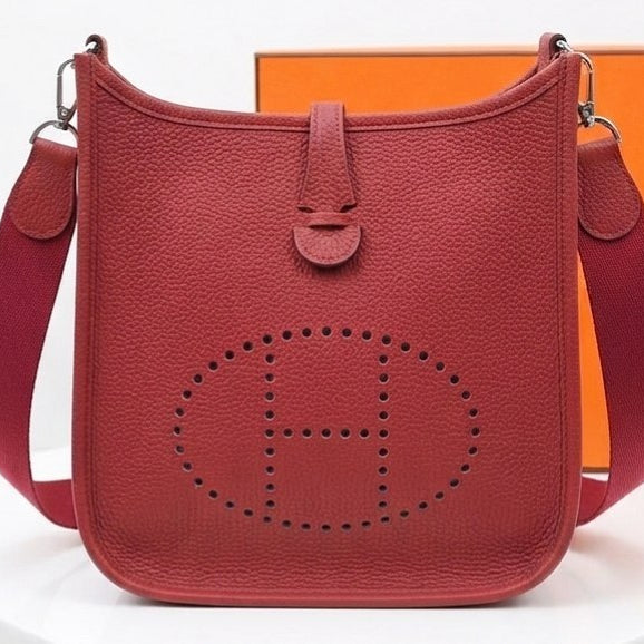 Hermes Perforated H Messenger Bag with Wide Shoulder Strap