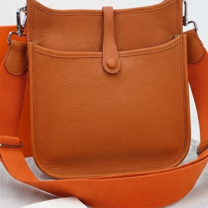 Hermes Perforated H Messenger Bag with Wide Shoulder Strap
