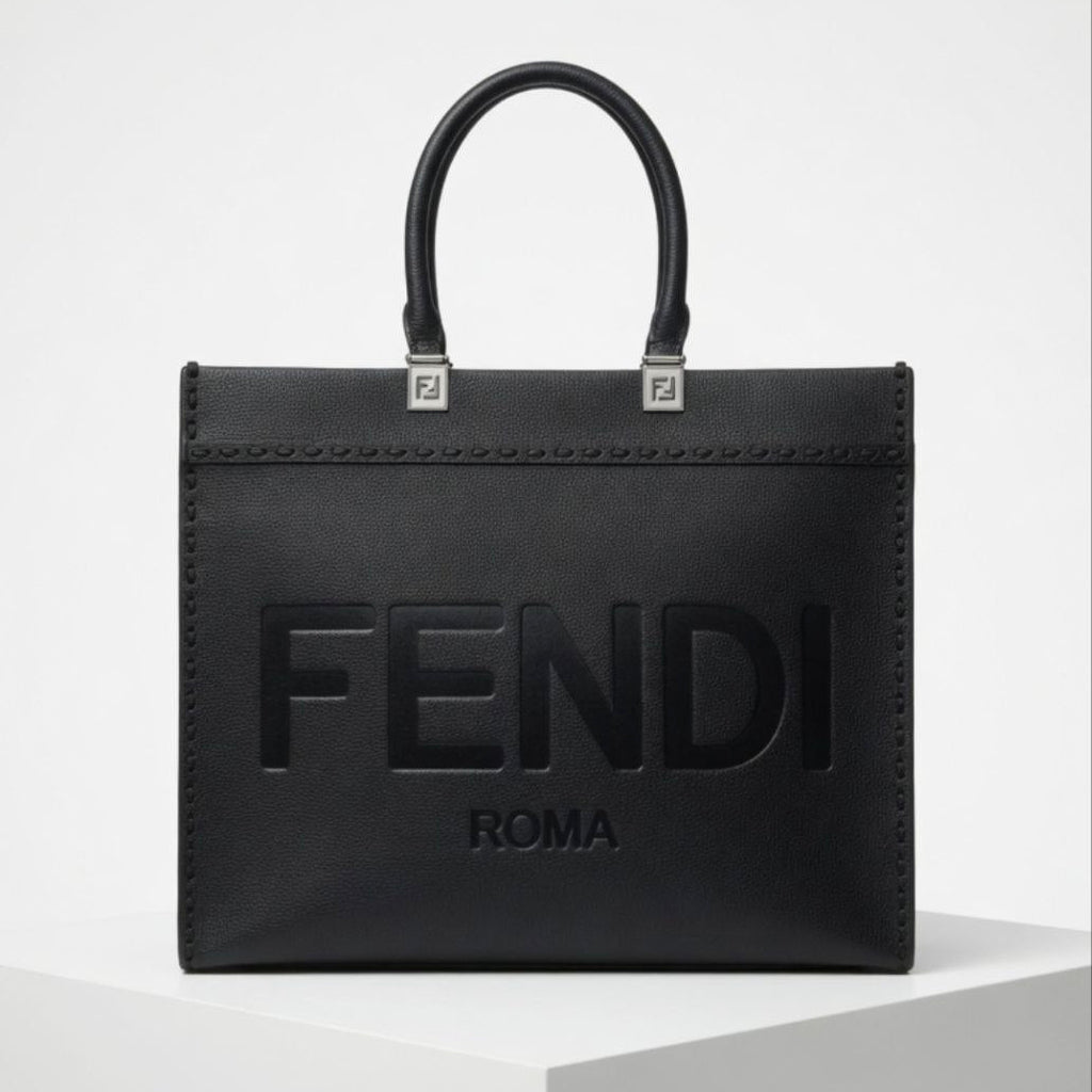 Fendi Roma Leather Tote Bag with Crossbody Strap