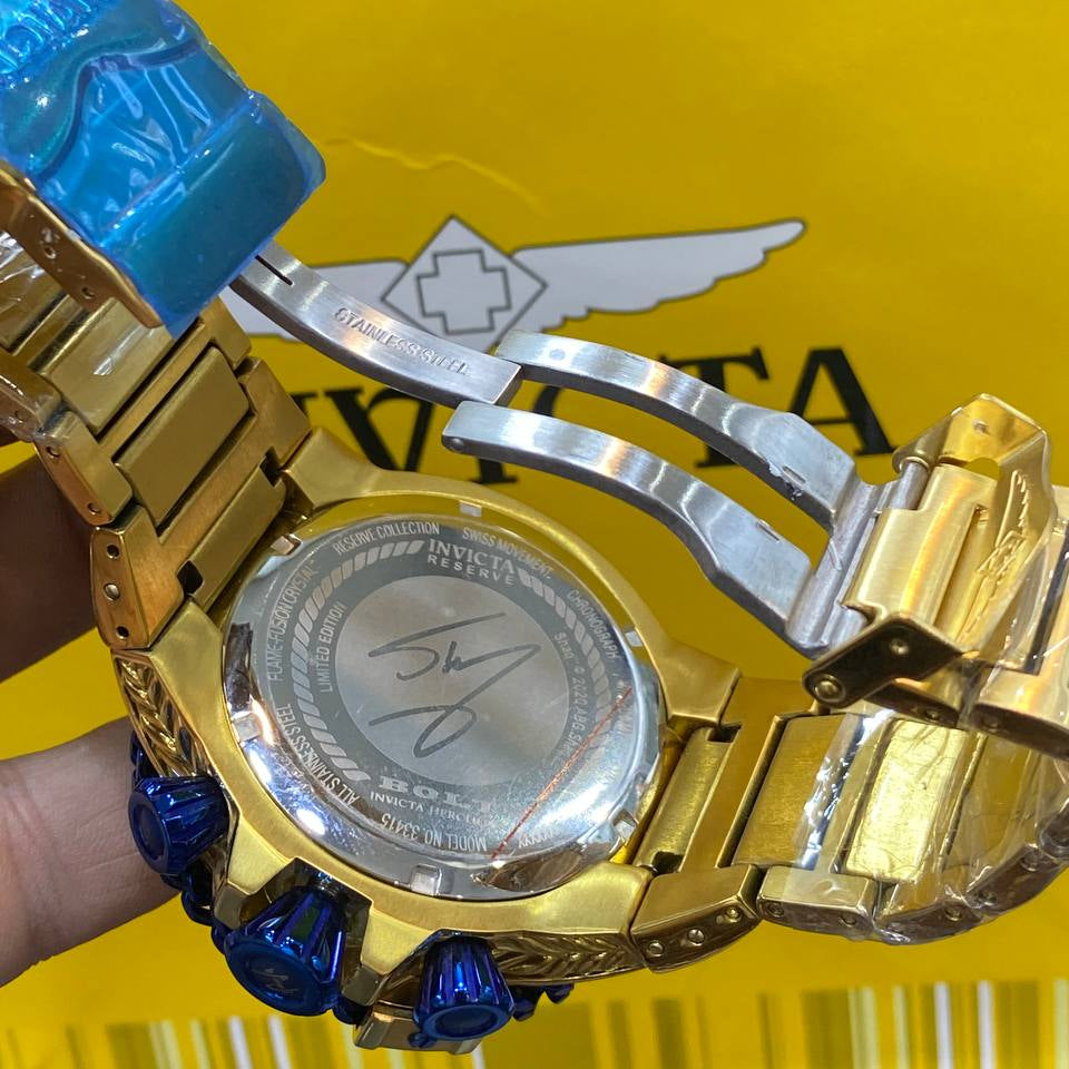 Invicta Reserve Gold Tone Chronograph Stainless Steel Watch
