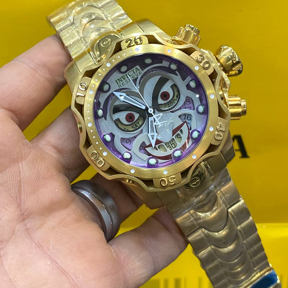 Invicta Reserve Gold Tone Chronograph Stainless Steel Watch