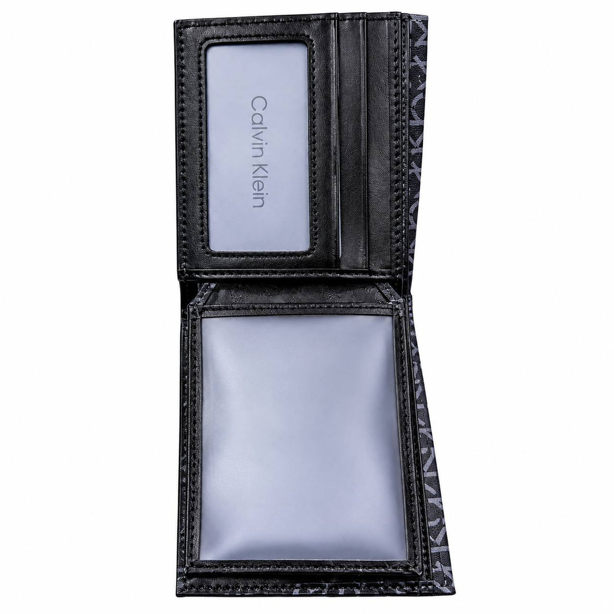 Calvin Klein Mirror Logo Leather Billfold Wallet