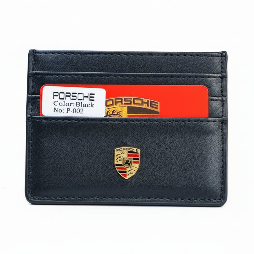 Porsche Black Leather Card Wallet 🖤🚗💳
