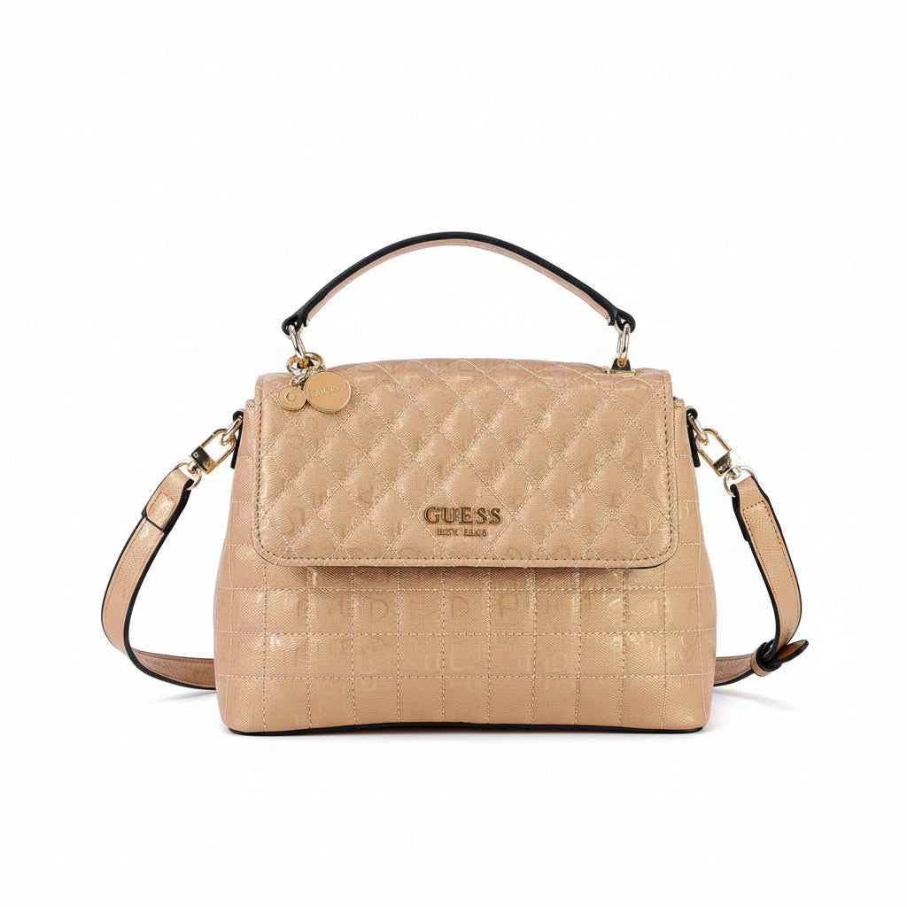 GUESS Beige & Black Bag: Chic Everyday Style 👜🖤