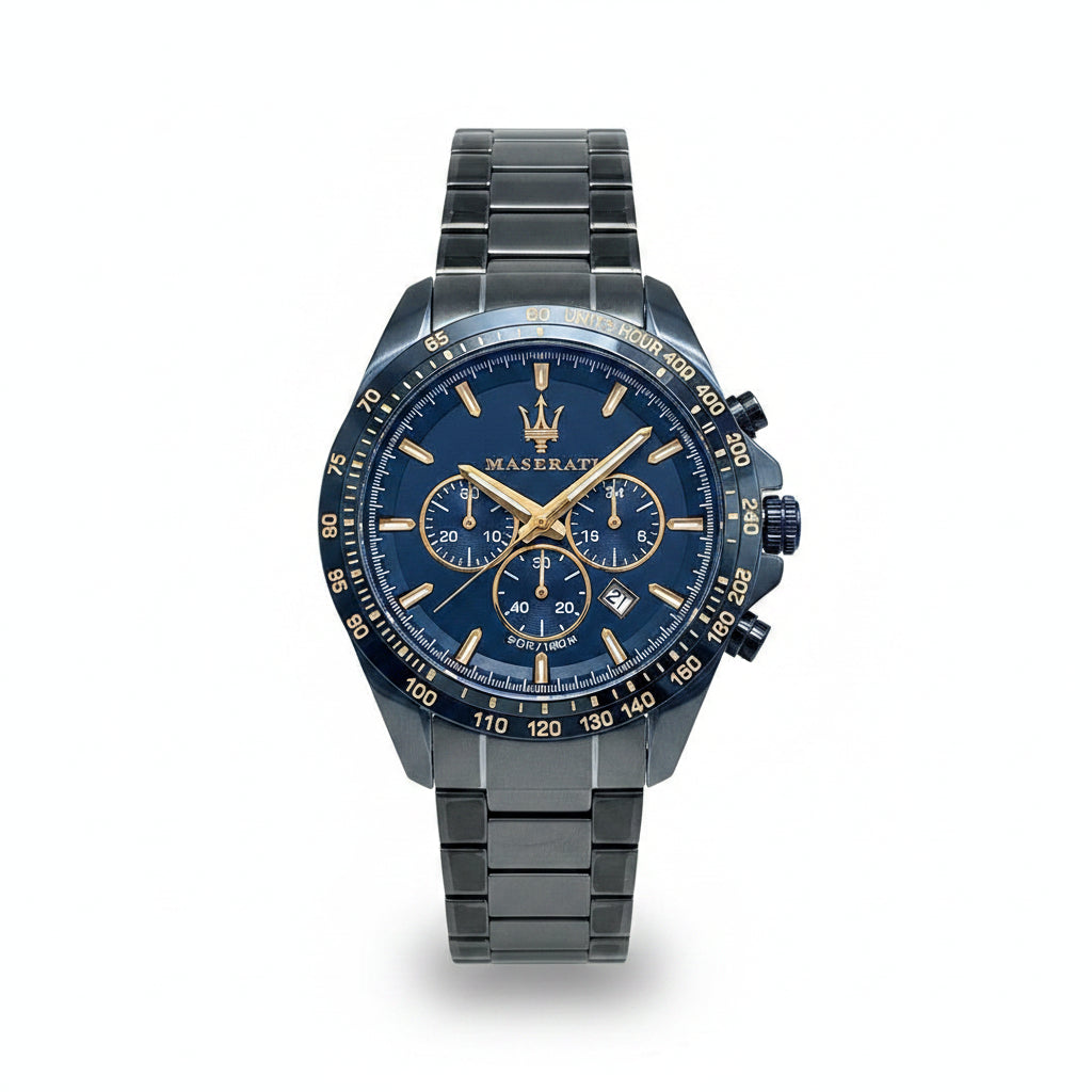 Maserati Men's Watch: Blue, Black & Silver ⌚