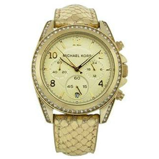 Michael Kors Gold-Tone Snakeskin Watch ⌚🐍✨
