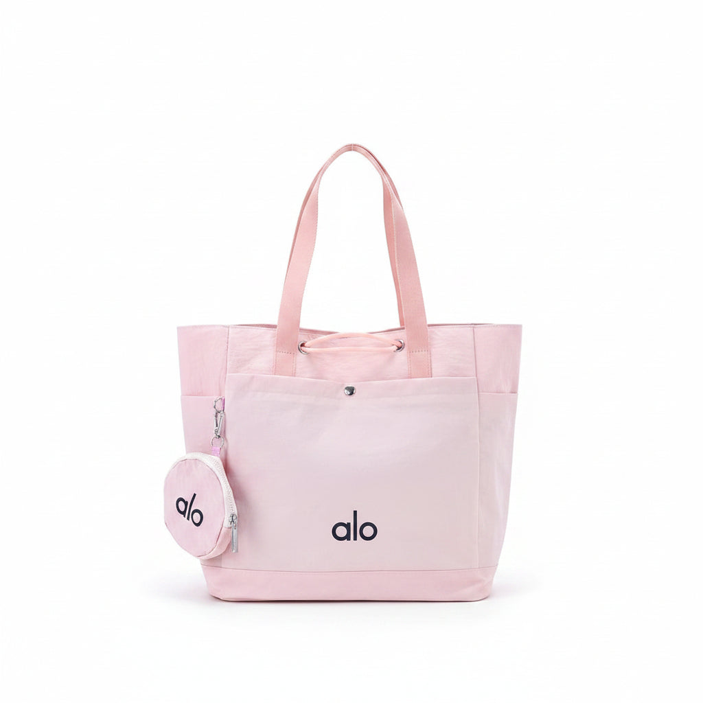 Alo Yoga Pink Tote Bag with Pouch 🌸👛🎀