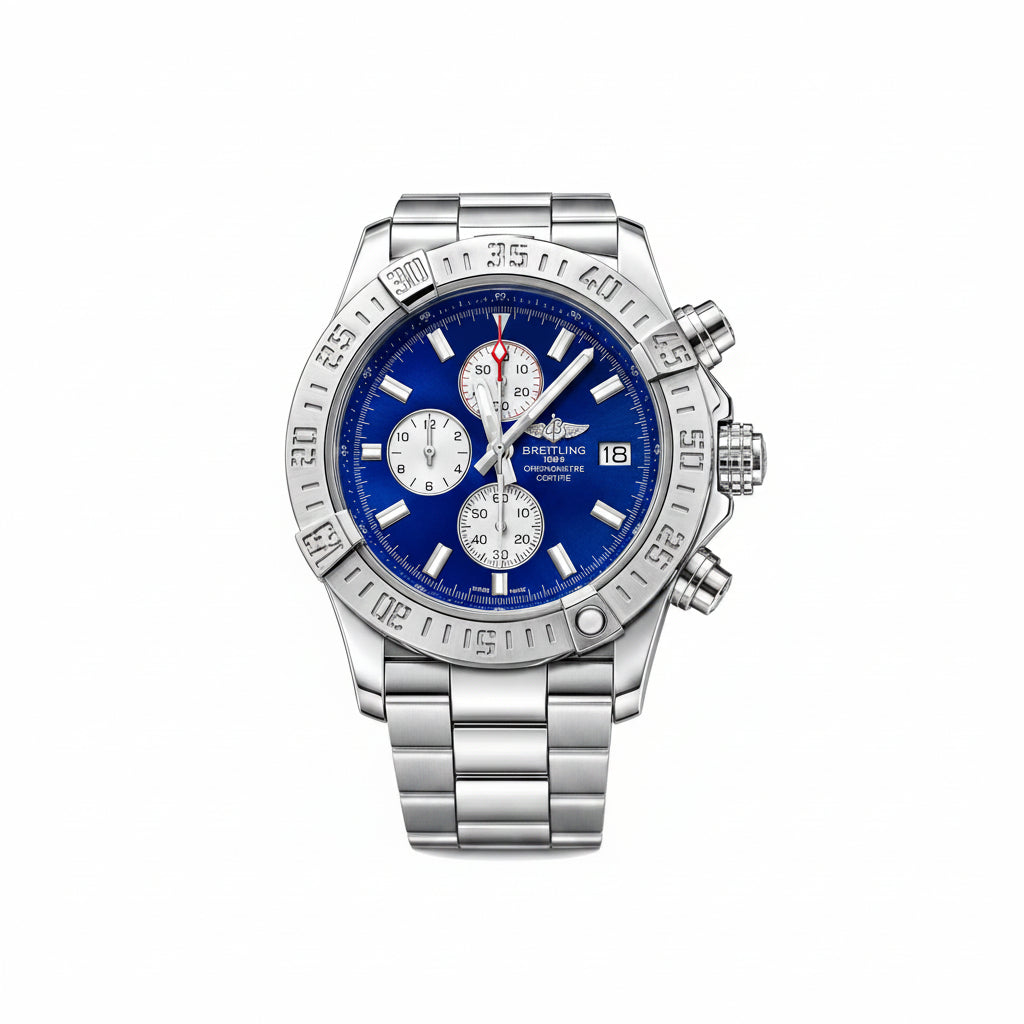 Breitling 1884 Chronometre Blue Dial Stainless Steel Watch ⌚🔵