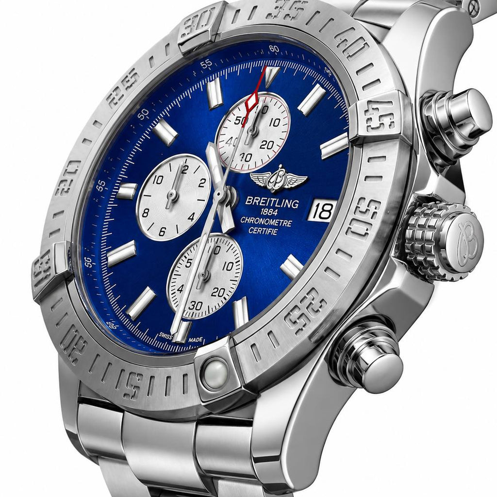 Breitling 1884 Chronometre Blue Dial Stainless Steel Watch ⌚🔵