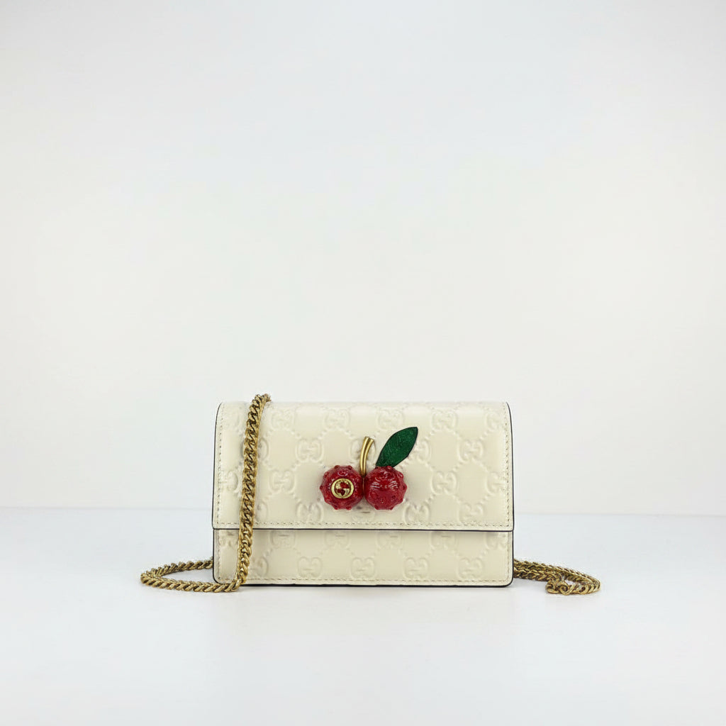 Gucci Cherry Embellished Chain Bag 🍒✨