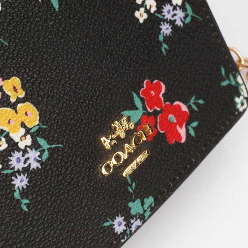 Coach Floral Print Chain Wallet Pouch 🌼✨