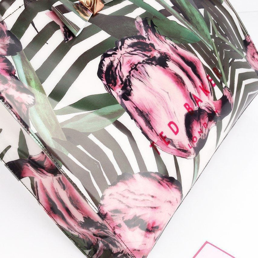 Ted Baker Floral Mirror Tote Bag in Multi-Color Silicone 🌸👜