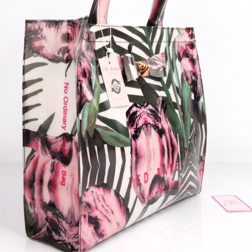 Ted Baker Floral Mirror Tote Bag in Multi-Color Silicone 🌸👜