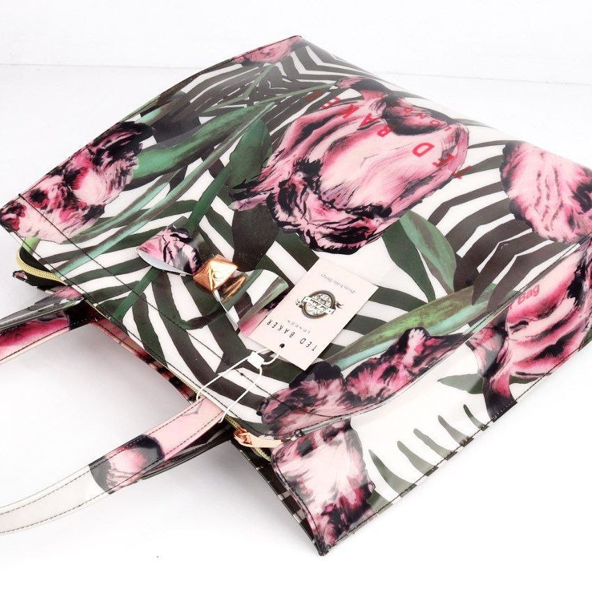 Ted Baker Floral Mirror Tote Bag in Multi-Color Silicone 🌸👜