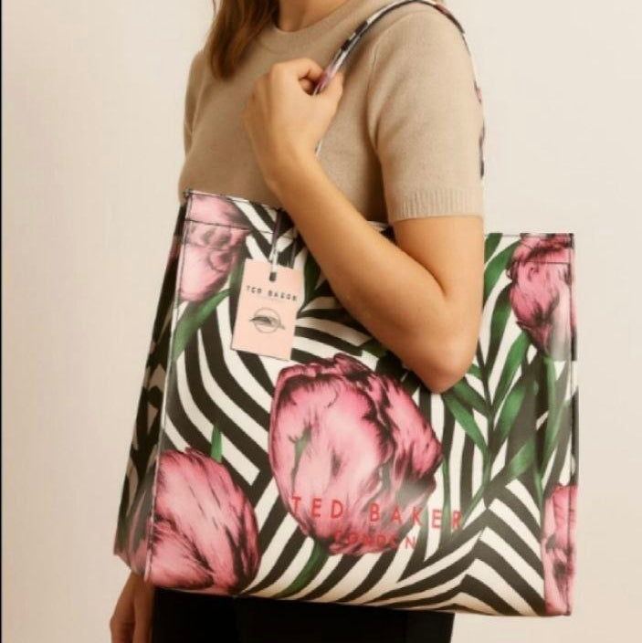 Ted Baker Floral Mirror Tote Bag in Multi-Color Silicone 🌸👜
