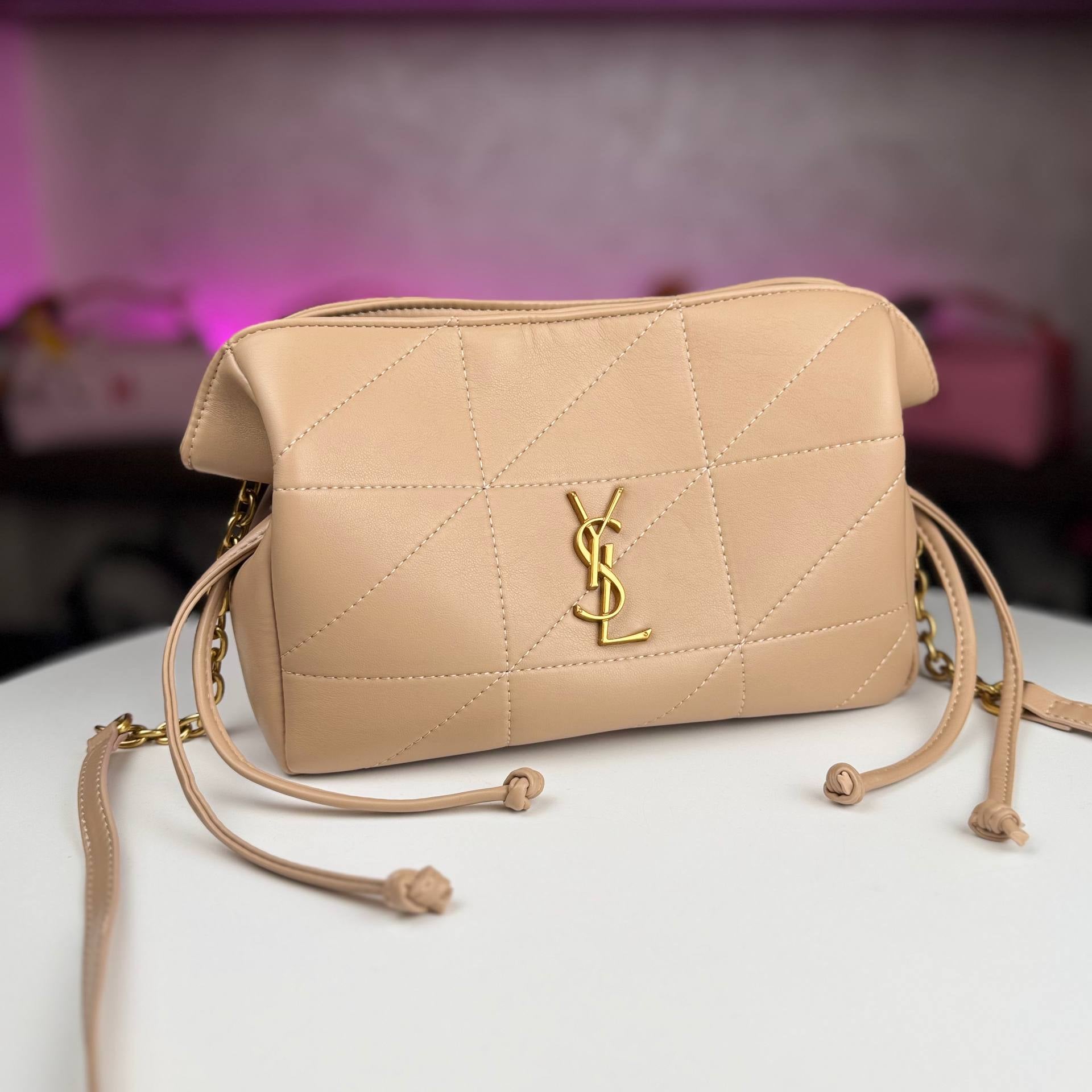 Saint Laurent Quilted Shoulder Bag with Gold-Tone Hardware 👜✨