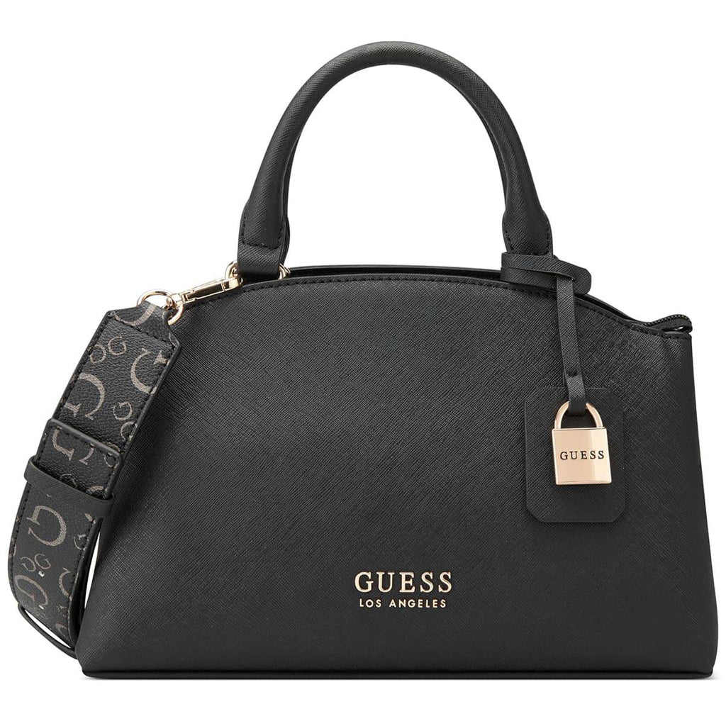 Guess Los Angeles Black Handbag with Padlock Charm 👜✨