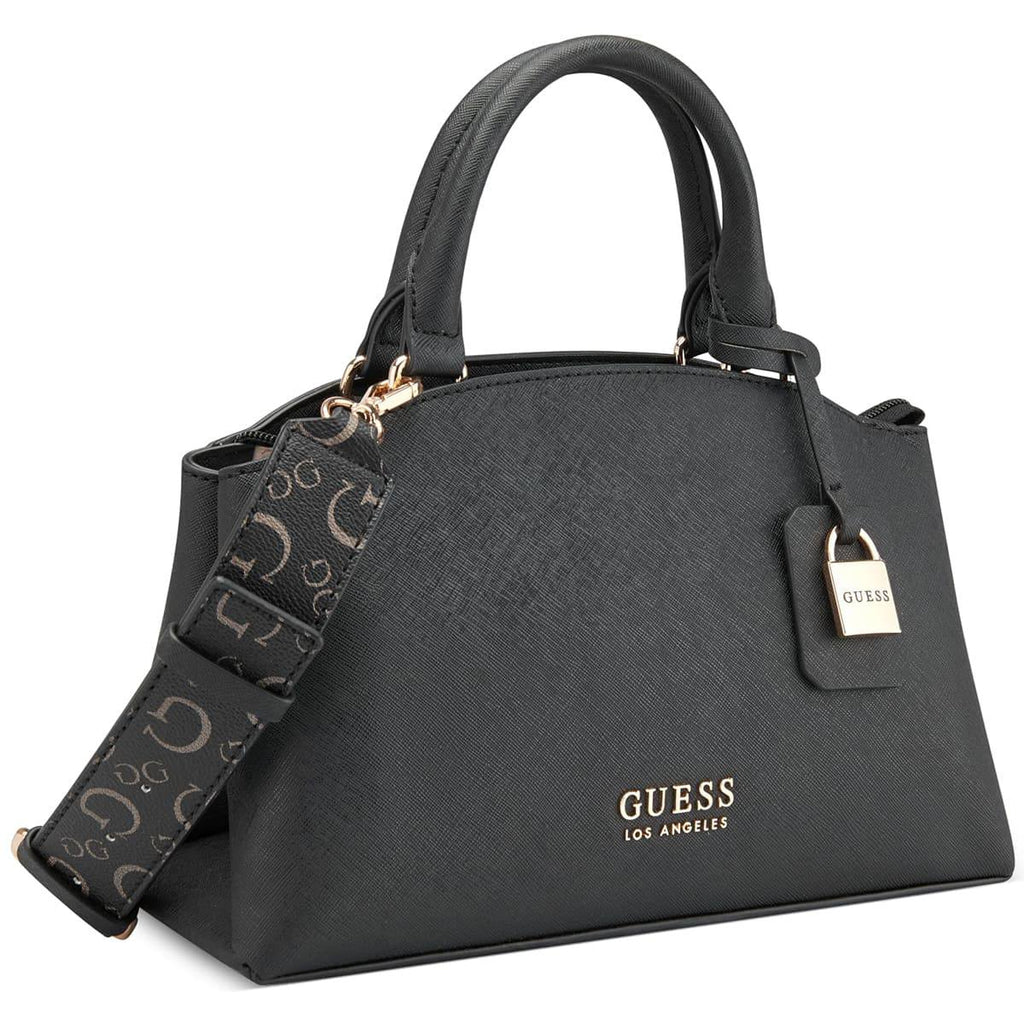 Guess Los Angeles Black Handbag with Padlock Charm 👜✨
