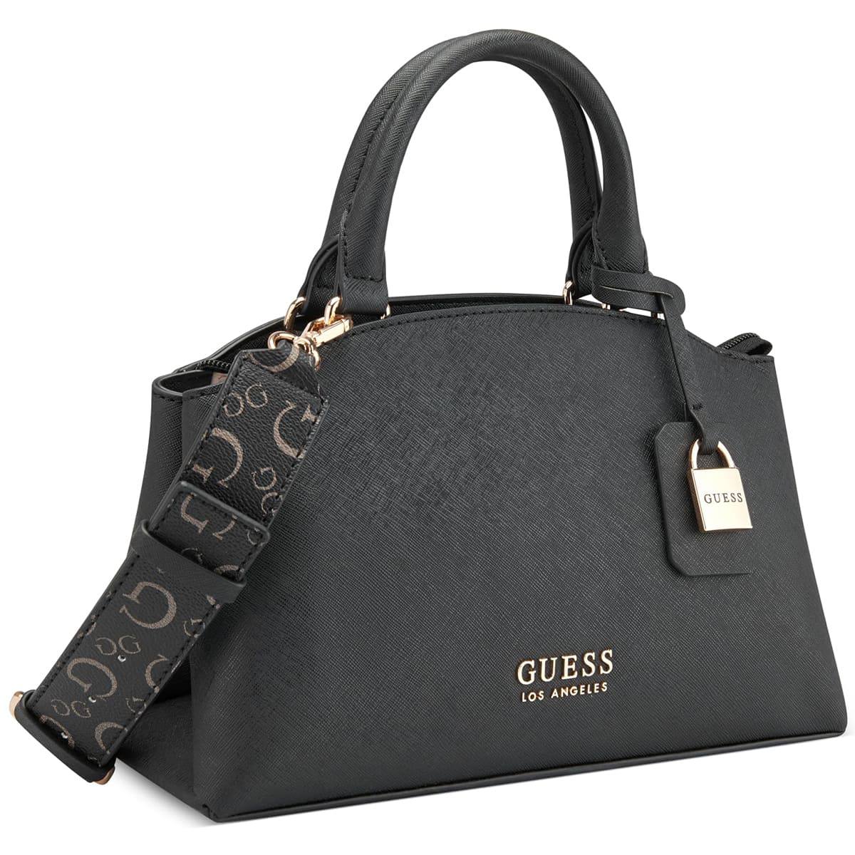 Guess Los Angeles Black Handbag with Padlock Charm 👜✨