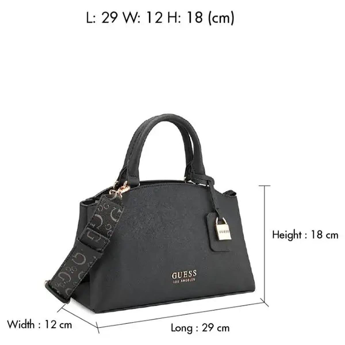 Guess Los Angeles Black Handbag with Padlock Charm 👜✨