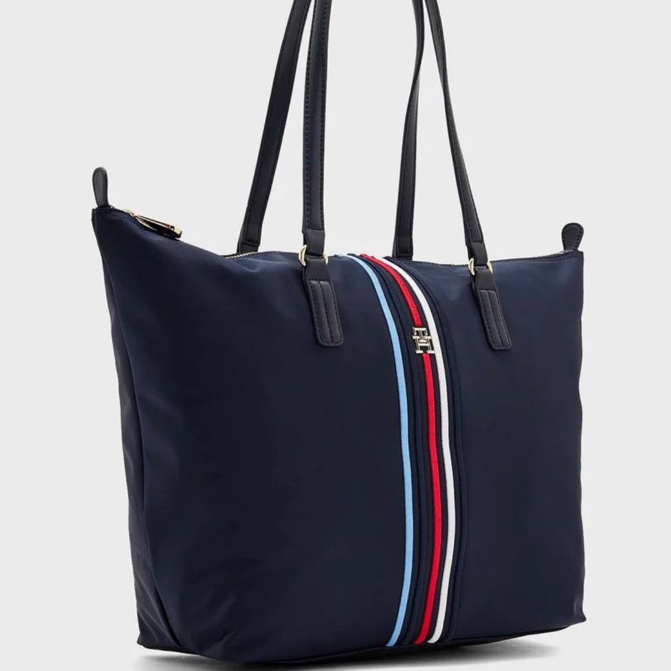 Tommy Hilfiger Signature Stripe Navy Tote Bag 👜