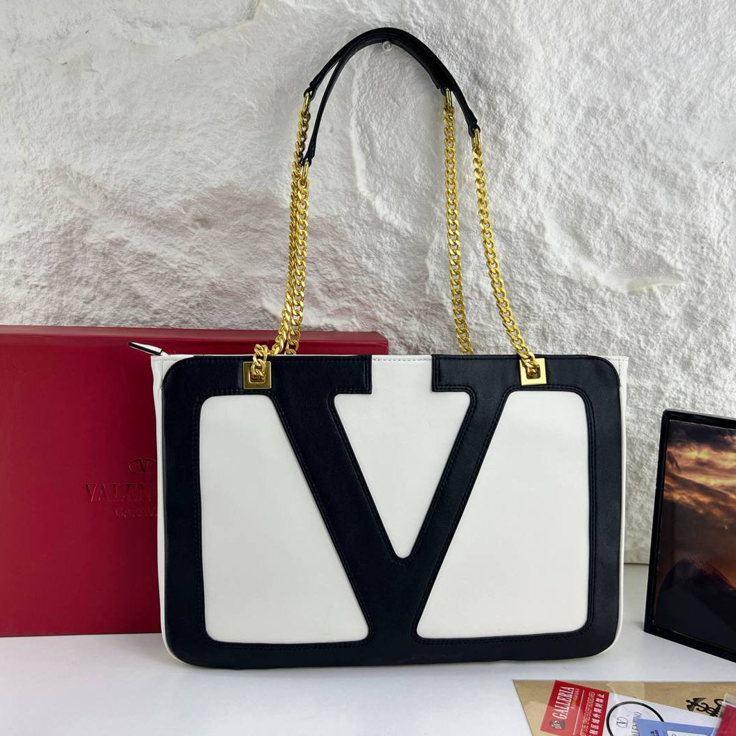 Valentino Garavani VLogo Two Tone Chain Strap Handbag