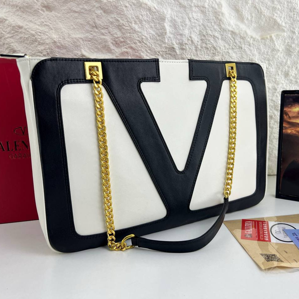 Valentino Garavani VLogo Two Tone Chain Strap Handbag
